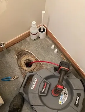 The drain machine running on the line